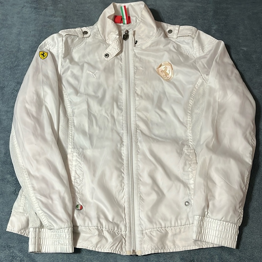 Ferrari Puma Windbreaker Jacket White Red size M